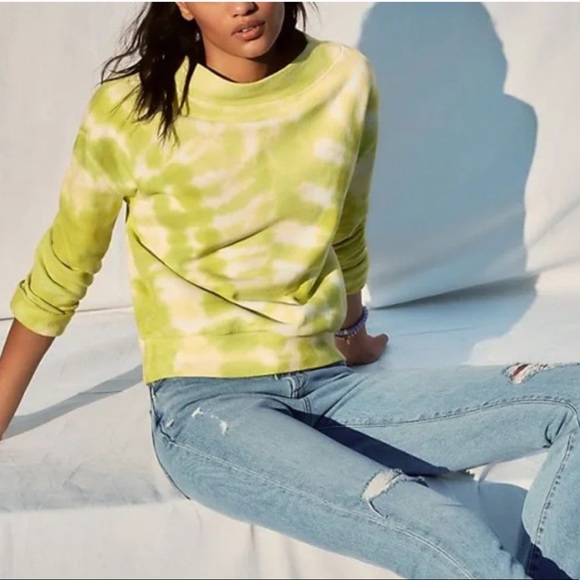 Pilcro Elayna Sweatshirt Tie Dye Top 